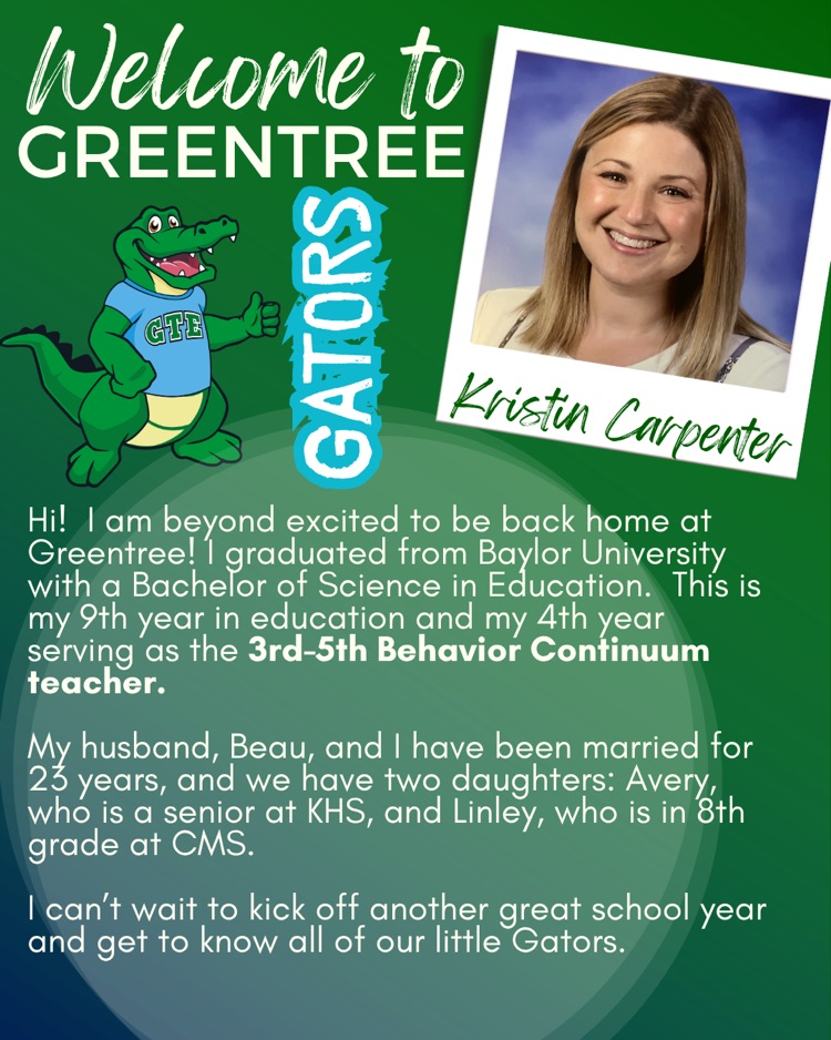 welcome Kristin carpenter 
