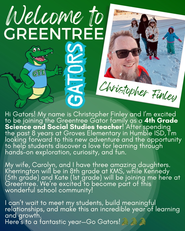 welcome Christopher Finley 