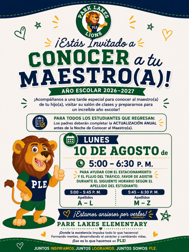 Meet the Teacher Flyer in Spanish