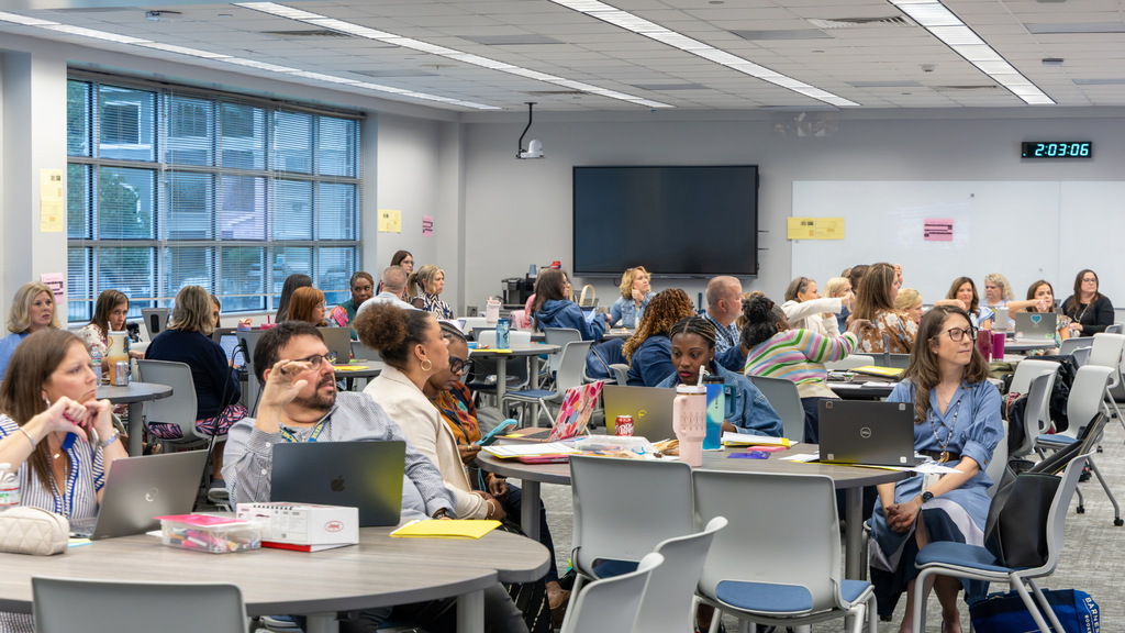 large group of educators