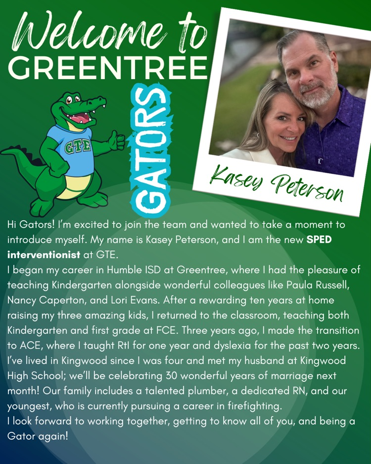 welcome Kasey Peterson 
