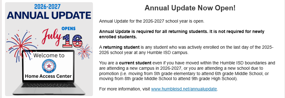 Annual update