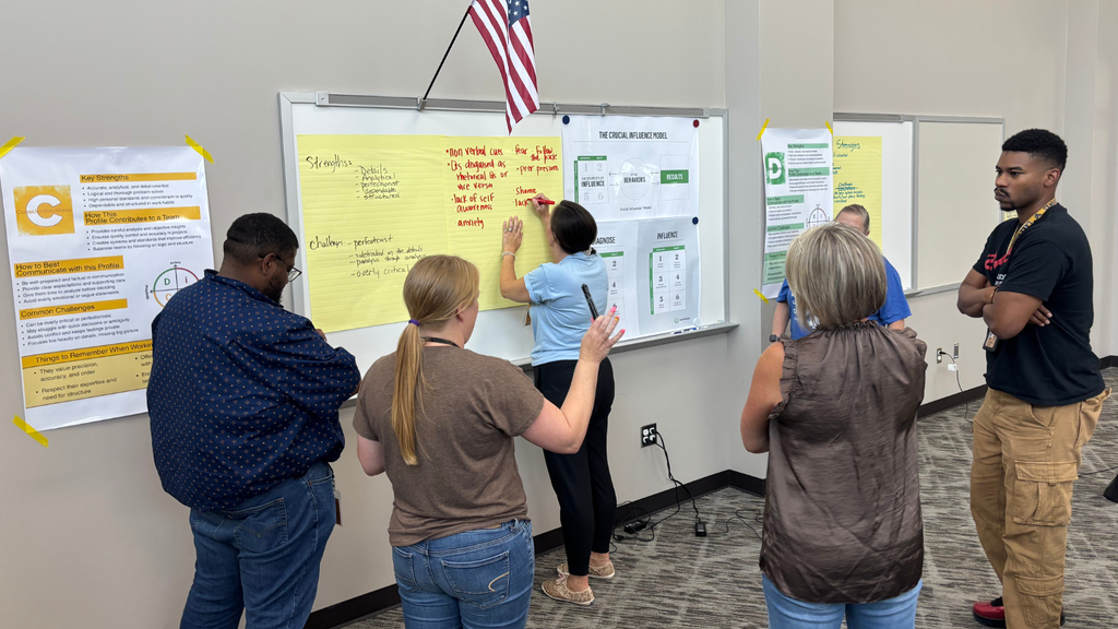 teachers collaborate in a group