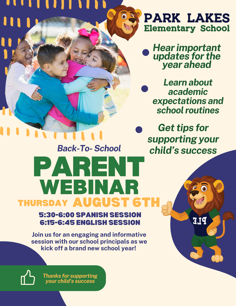 Parent Webinar flyer