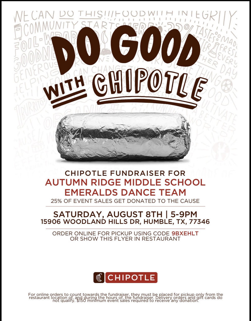 Emeralds Fund Raiser to Chipolte August 