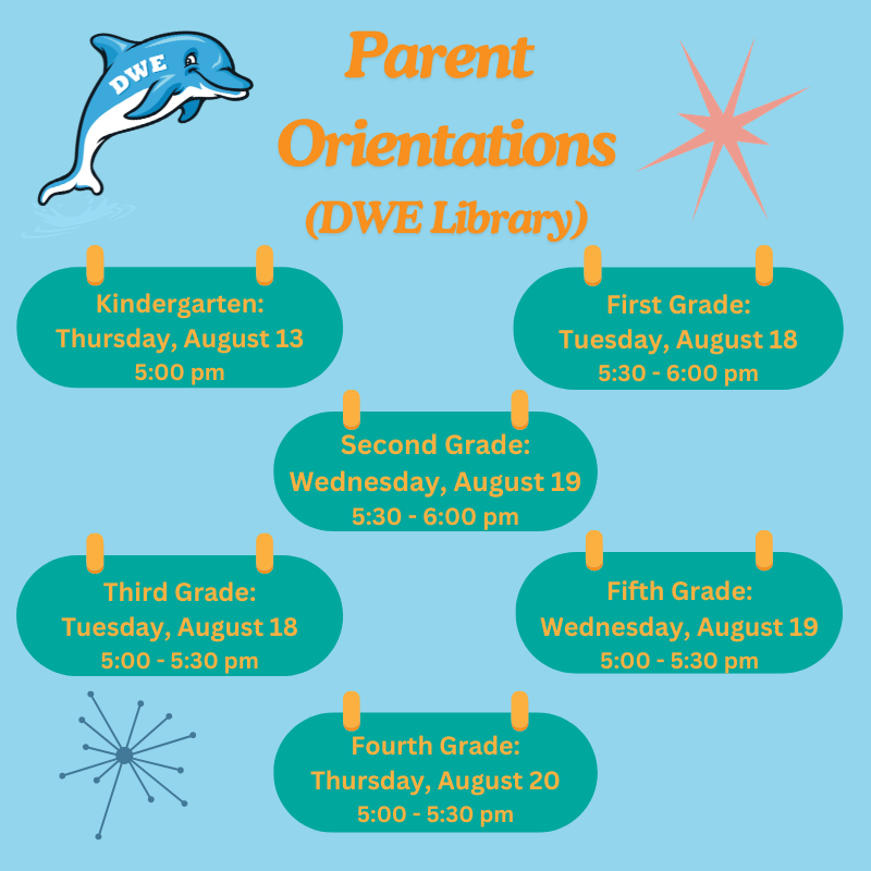 DWE Parent Orientation Schedule