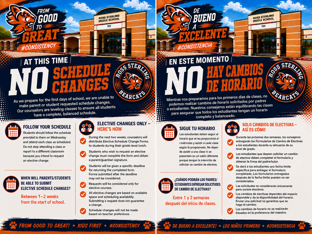 Schedule Changes