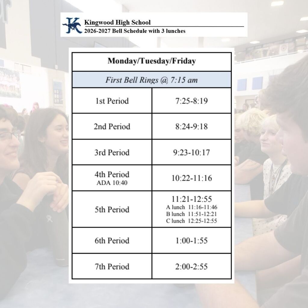 Bell schedule