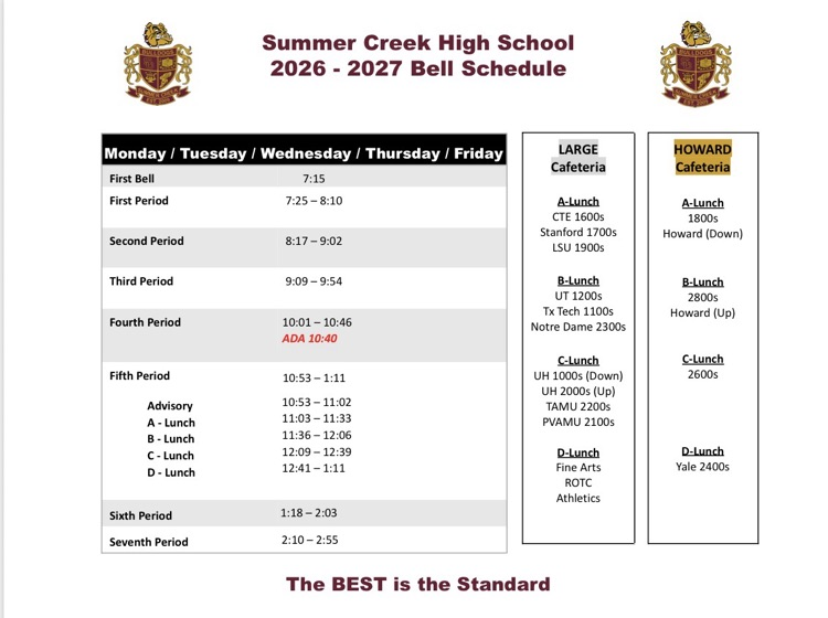 regular bell schedule