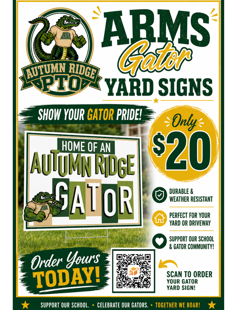 ARMS Gator Yard Sign 2026