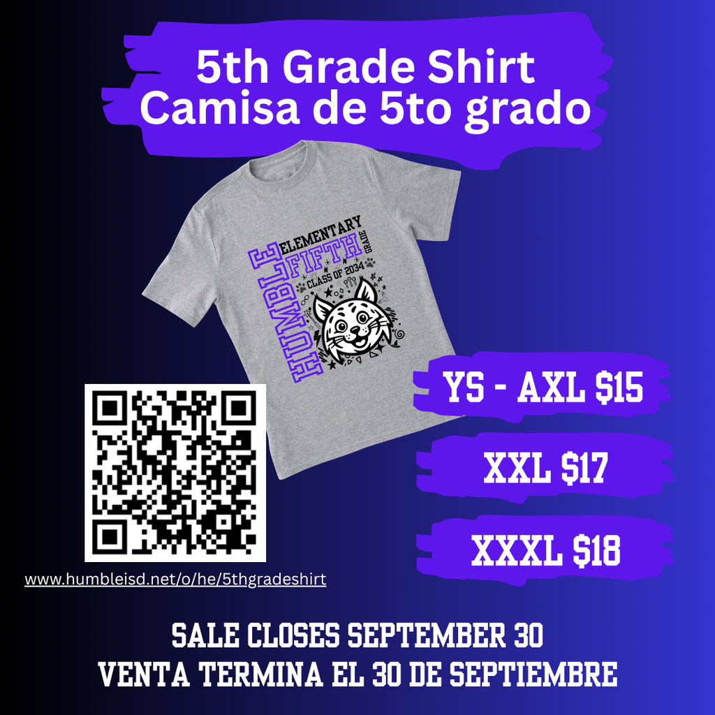 5th Grade T-Shirt Flyer