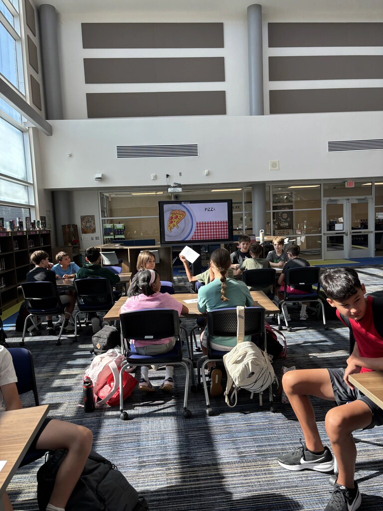 Students in the library
