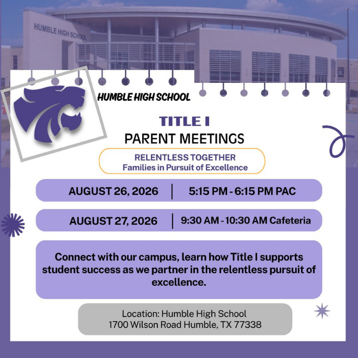 Title I Parent Meetings in English