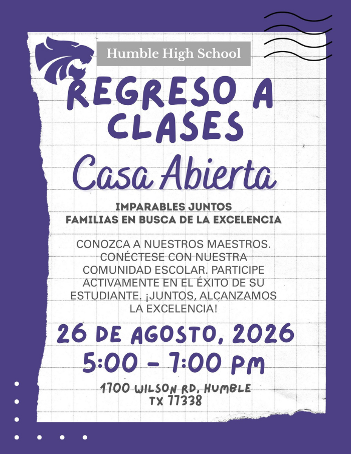 Open House flier in Spanish