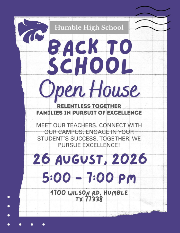 Open House flier in English
