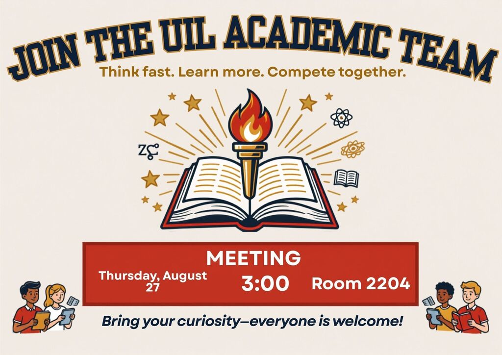 UIL Academic Team Meeting Flier