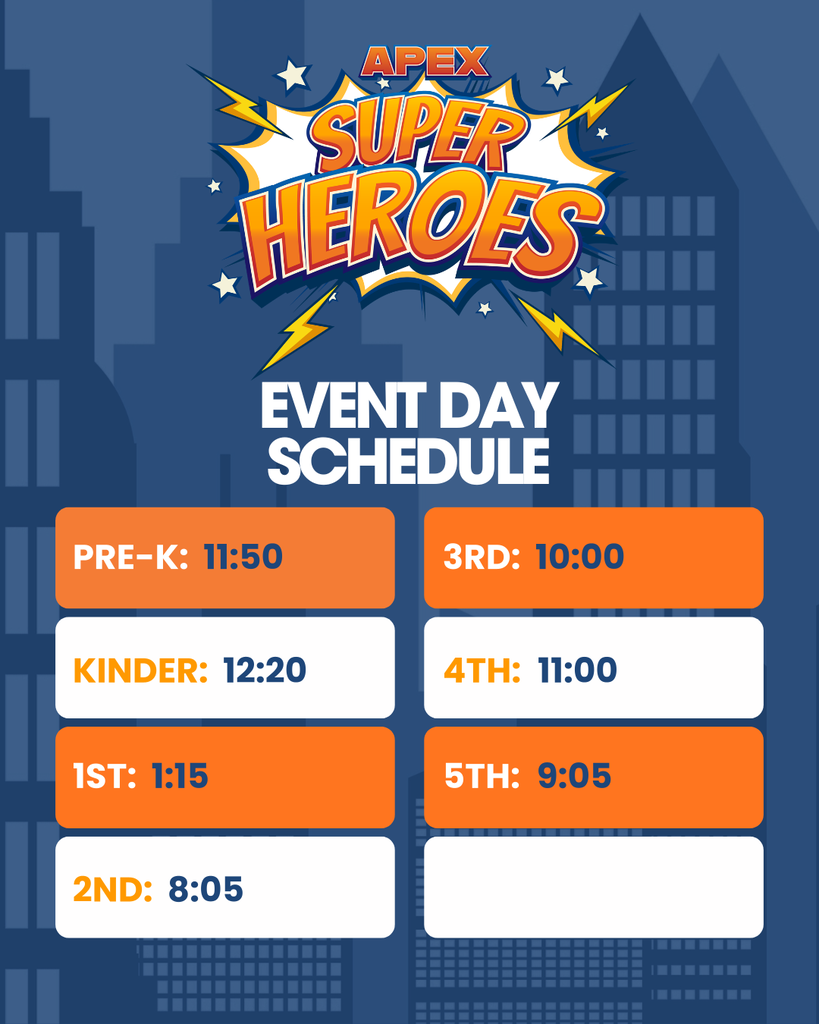 Apex Obstacle Course schedule