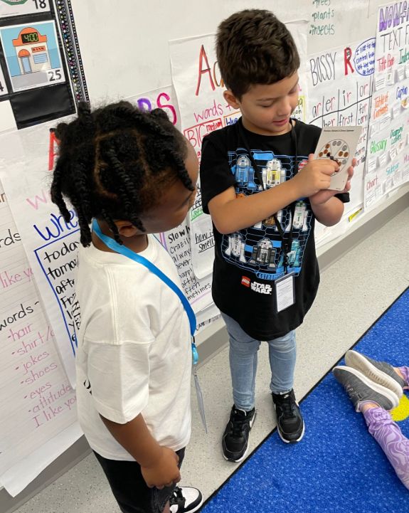 Cardinal sharing their knowledge on number corner