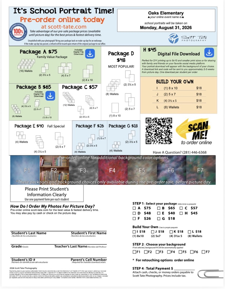 Scott Tate order form