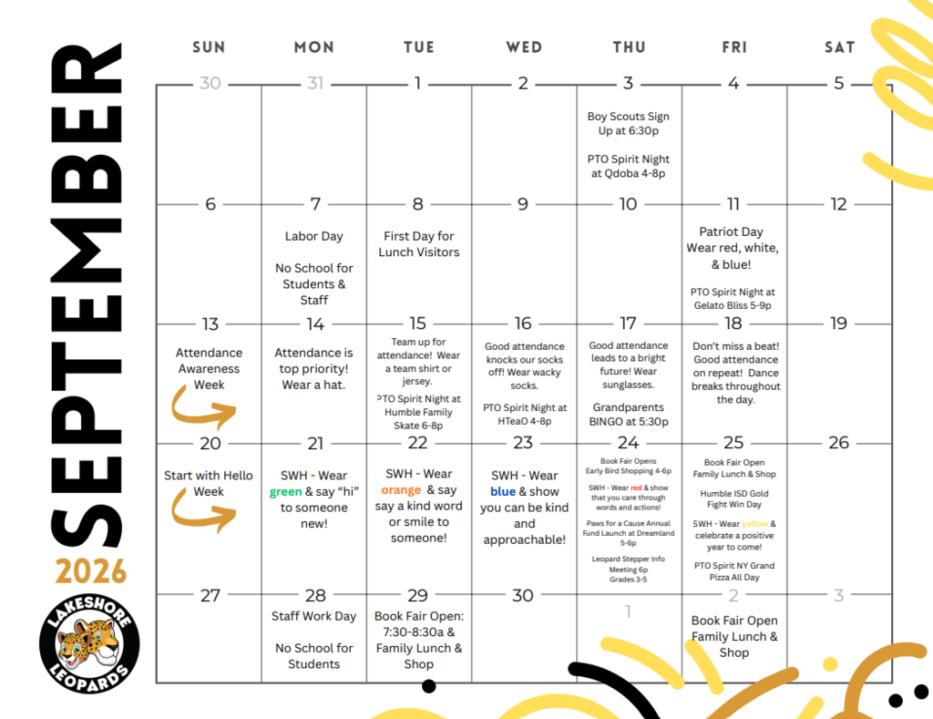 sept calendar