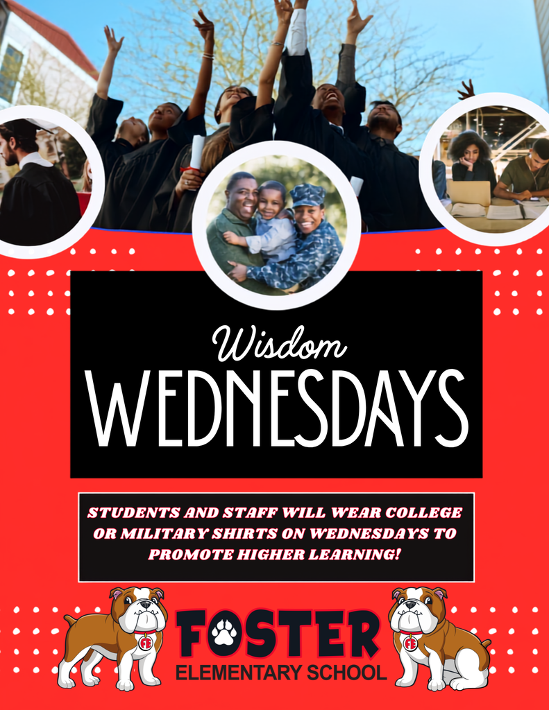 Wear a college or military shirt on Wednesdays to support higher learning