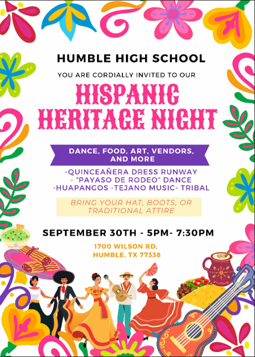 Hispanic Heritage Night flier
