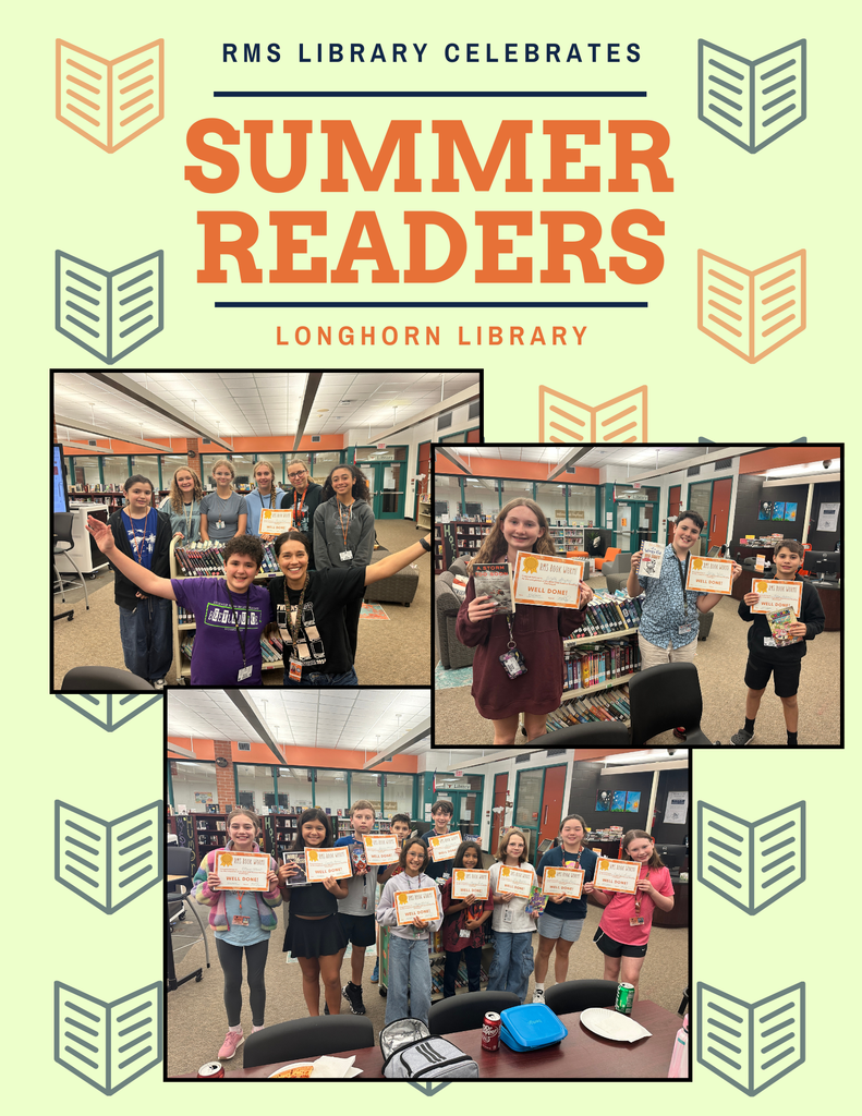 RMS Library celebrates summer readers in the Longhorn Library.