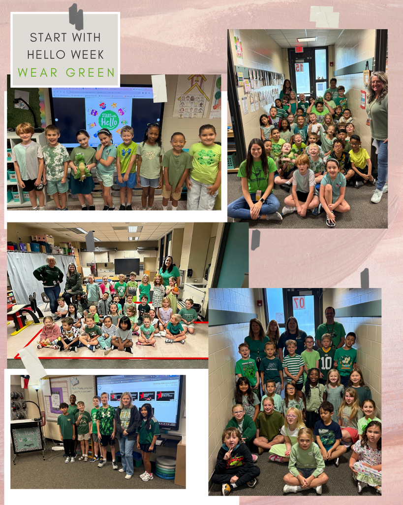 Start with Hello Week - Roadrunners wearing Green to show we are ready to reach out and say HELLO!