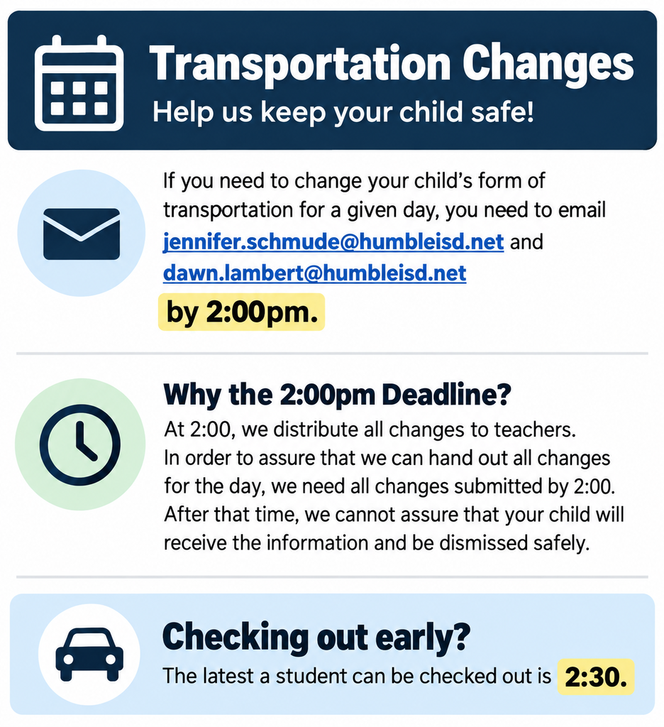 Transportation Changes