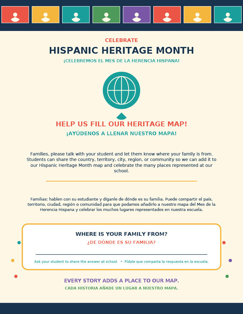 Hispanic Heritage Month Map Flyer