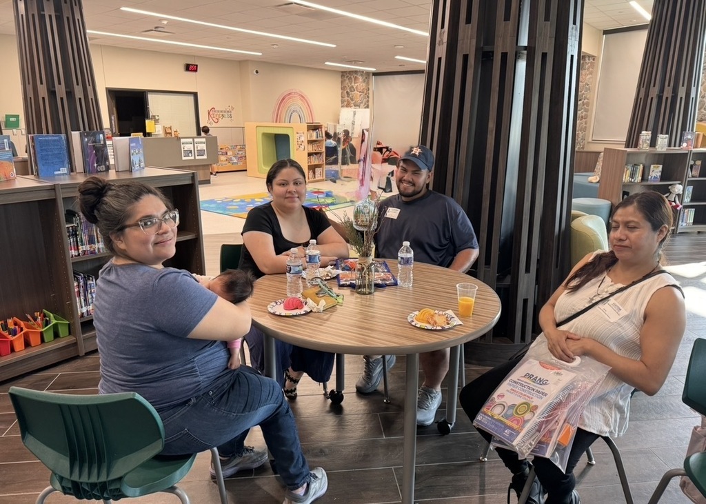 Parents enjoying their pastries and staying for the connection!