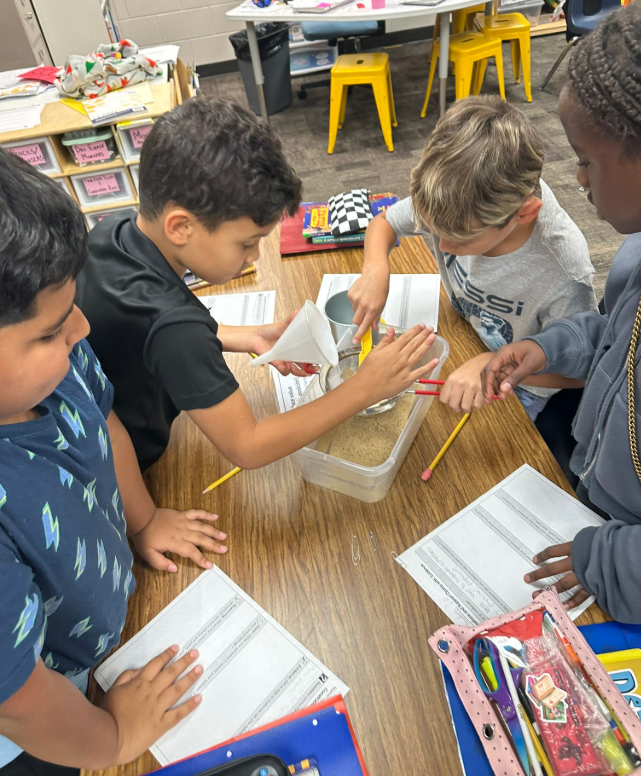 Science experiments in Ms. Welch's class