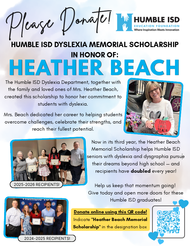Heather Beach Scholarship Flyer