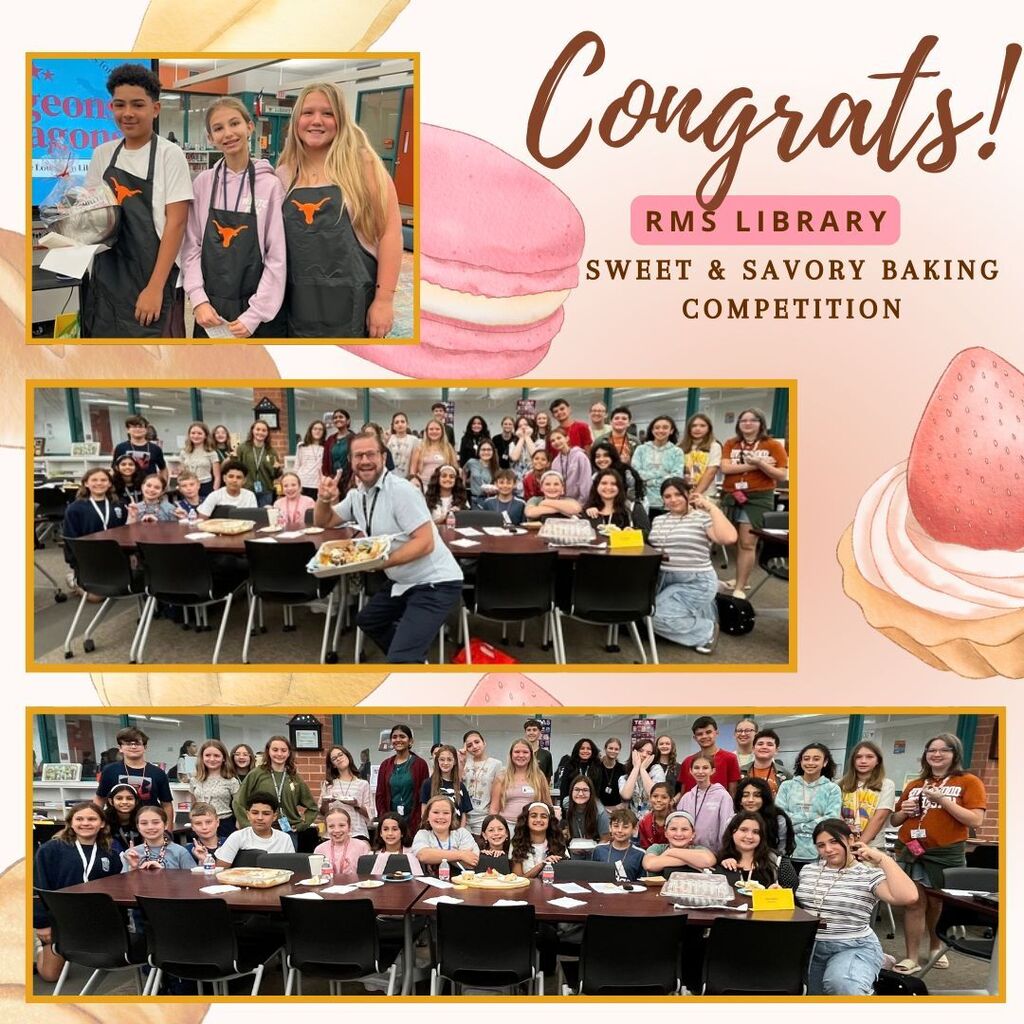 Congrats to the winners of the RMS Library Sweet & Savory Competition.