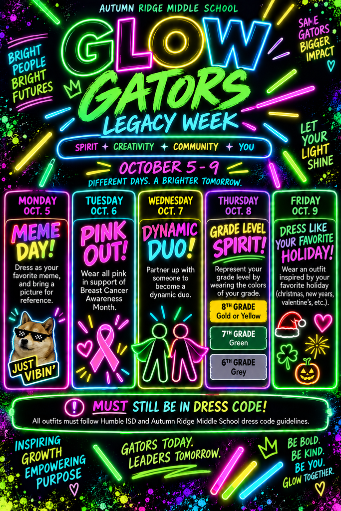 Legacy Week Dress up days 2026
