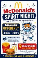 McDonald's Spirit Night Flyer