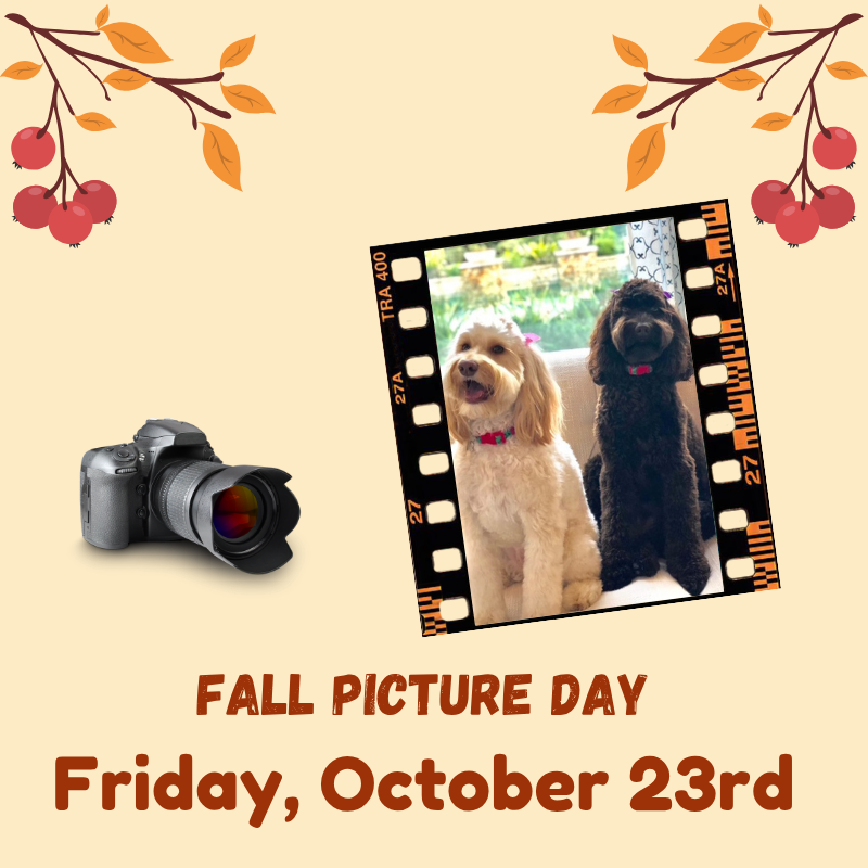 DWE Fall Picture Day, Friday, October 23rd
