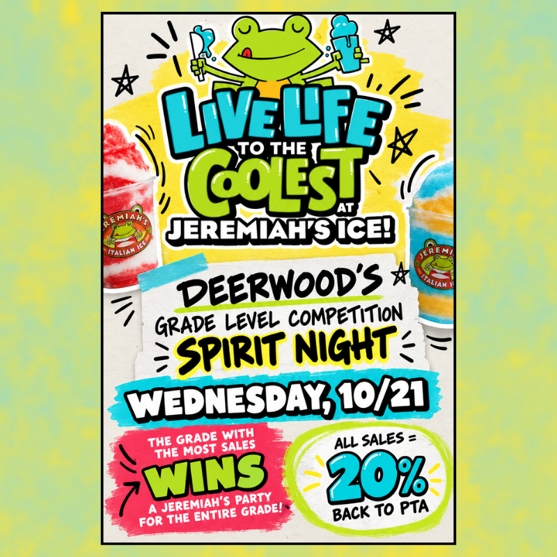 DWE Grade Level Competition on Wednesday, 10/21, at Jeremiah's