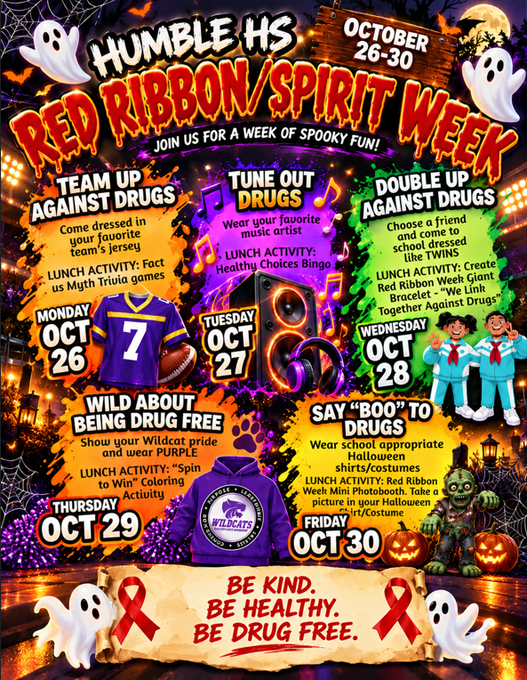Red Ribbon Spirit Week flier