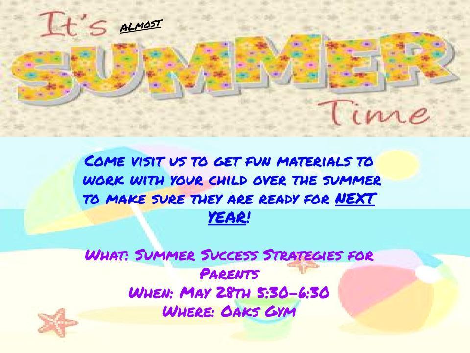 Summer resources