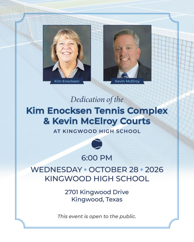 KHS Tennis Dedication Invitiation for Oct. 28 at 6 p.m.