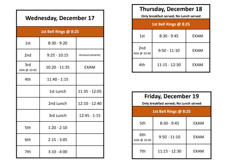 bell schedules
