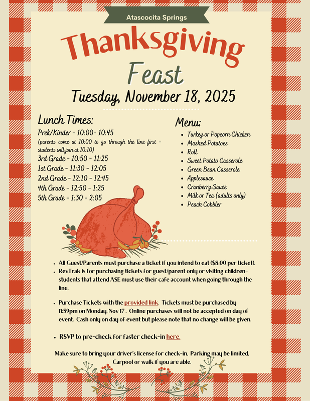 Thanksgiving Feast Information