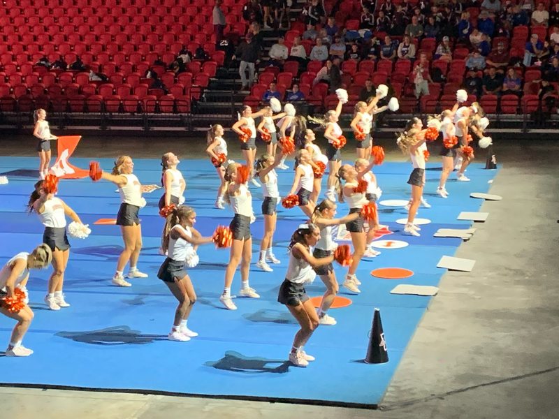 RMS cheer competing