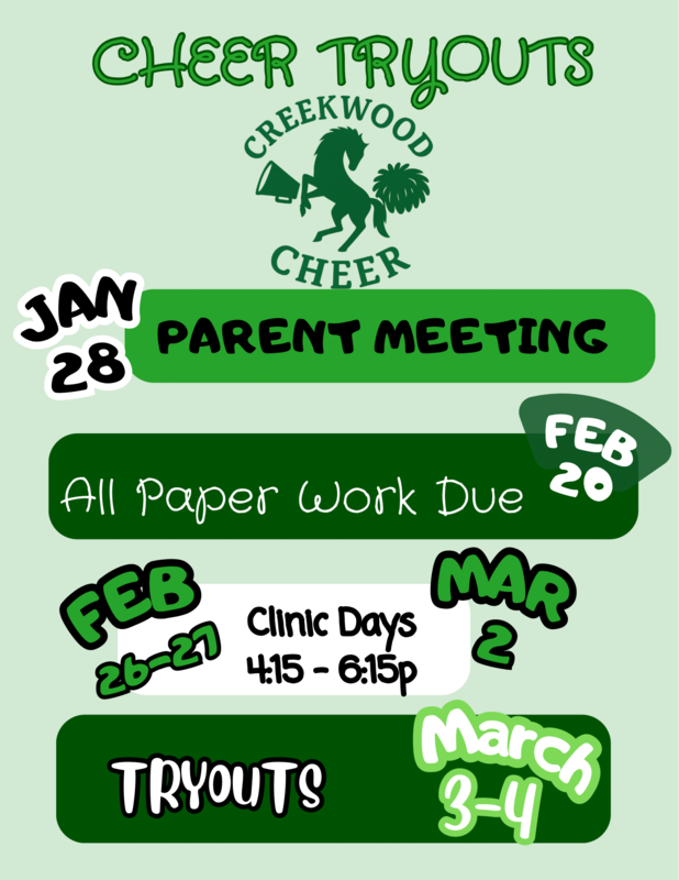 Cheer Tryouts Important Dates