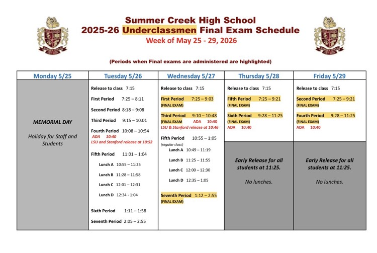 bell schedule 