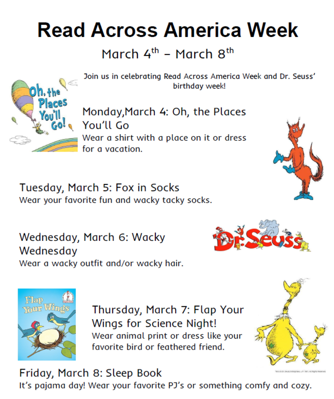 Read Across America Daily Theme