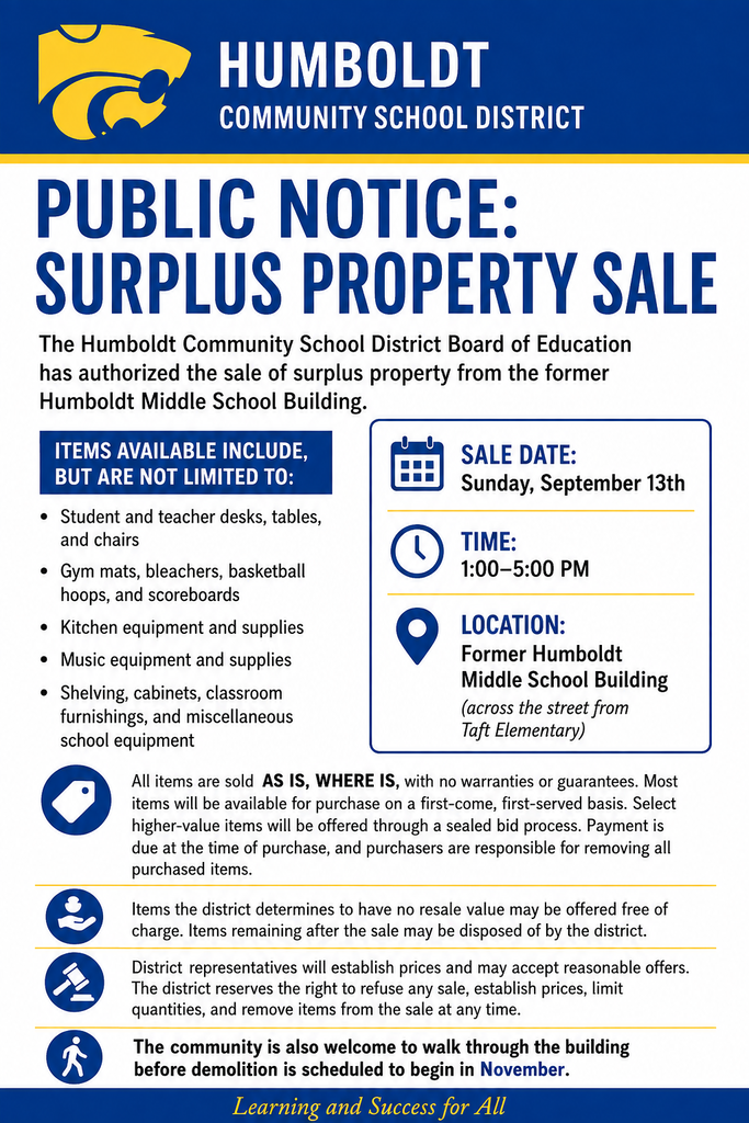 Surplus Sale Flyer