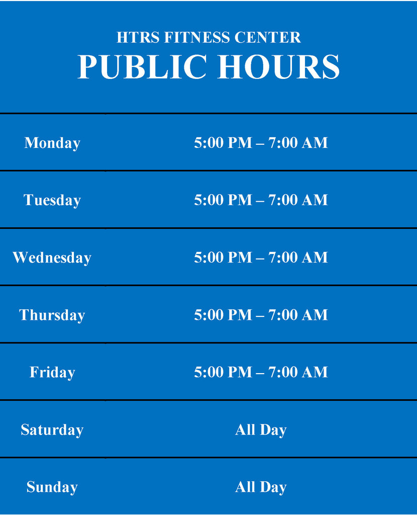 Corrected Community Fitness Center Hours