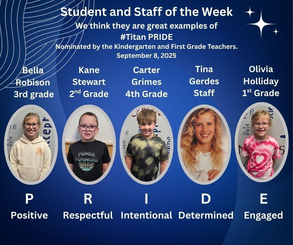 Student and Staff of the Week Sept. 15